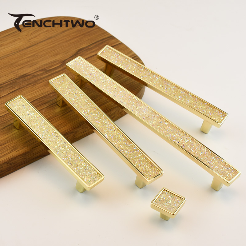 Furniture And Kitchen Hardware Fitting - 골드 크리스탈 다이아몬드 가구 손잡이 문