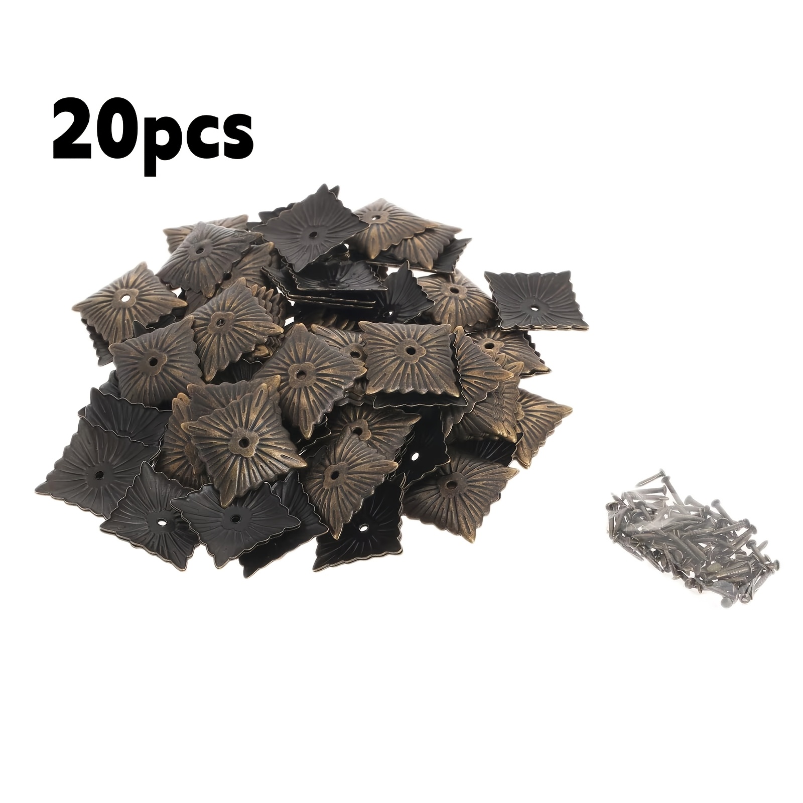 Furniture Upholstery Hardware - 20Pcs 21x21mm 실내 장식용 못 앤티크
