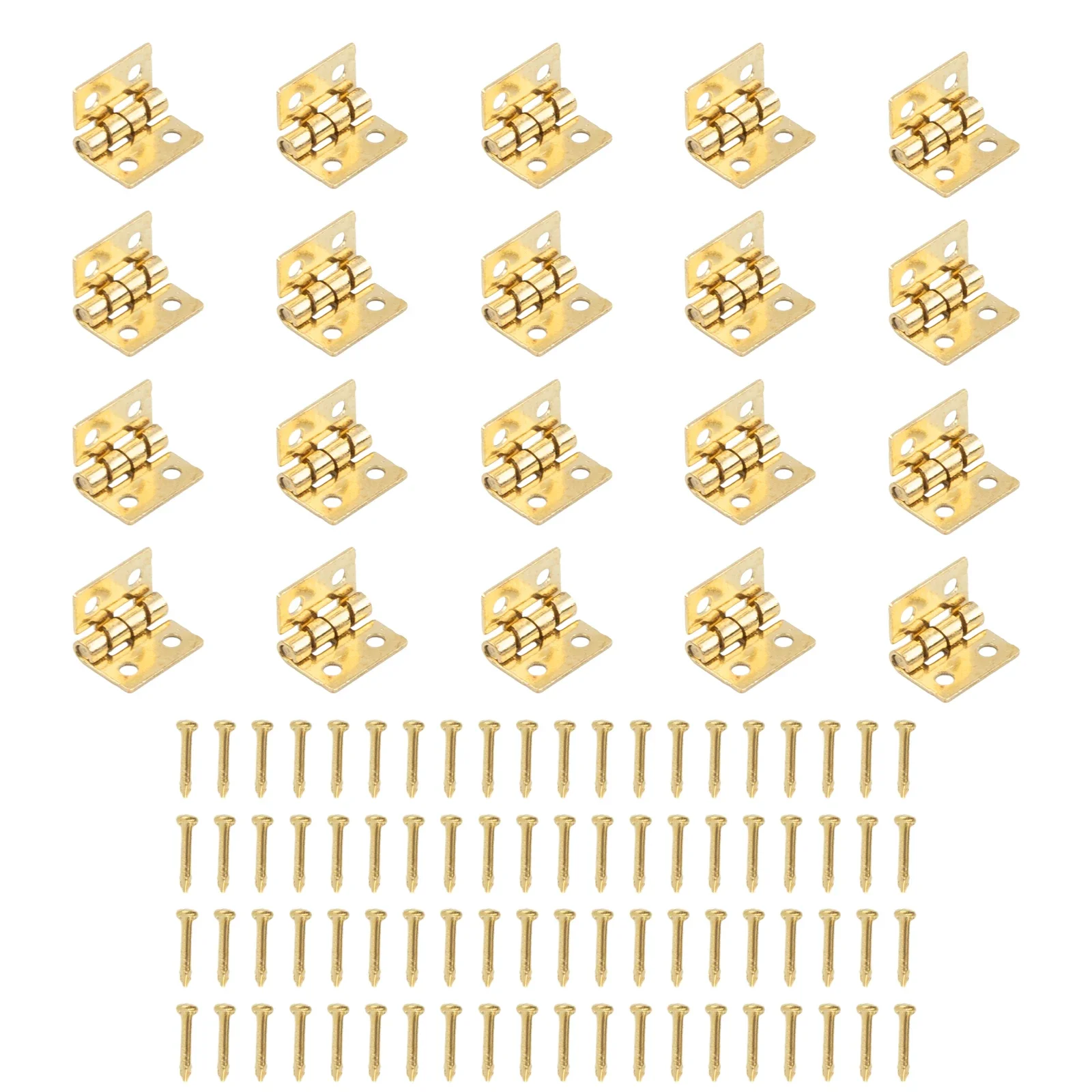 Furniture Hardware Brass - 20개 힌지 80* 나사 세트 황동