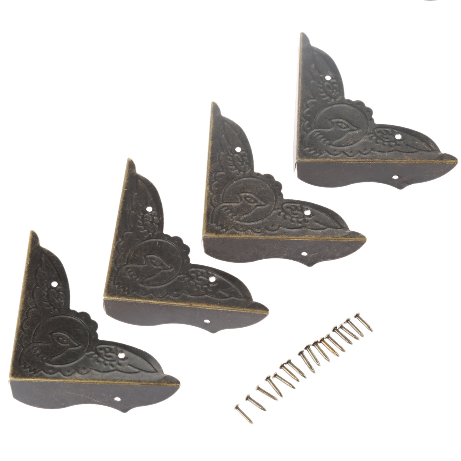 Furniture Hardware Brass - 4Pcs 골동품 황동 코너 브래킷 쥬얼리