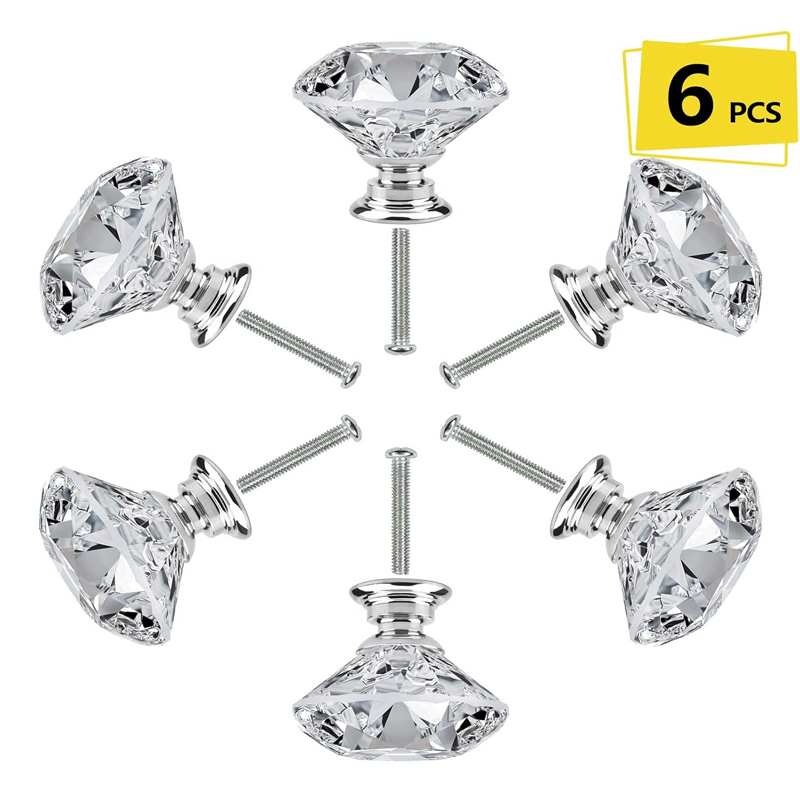 Furniture Hardware Tools - 6Pcs 나사가있는 캐비닛 손잡이 30mm 원형