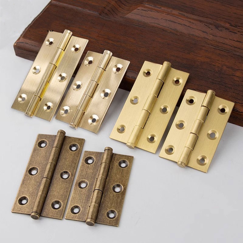 4Pcs 골동품 황동 문 경첩 2/2.5/3 인치 가구 - Furniture Hardware Brass 리뷰 및 가격