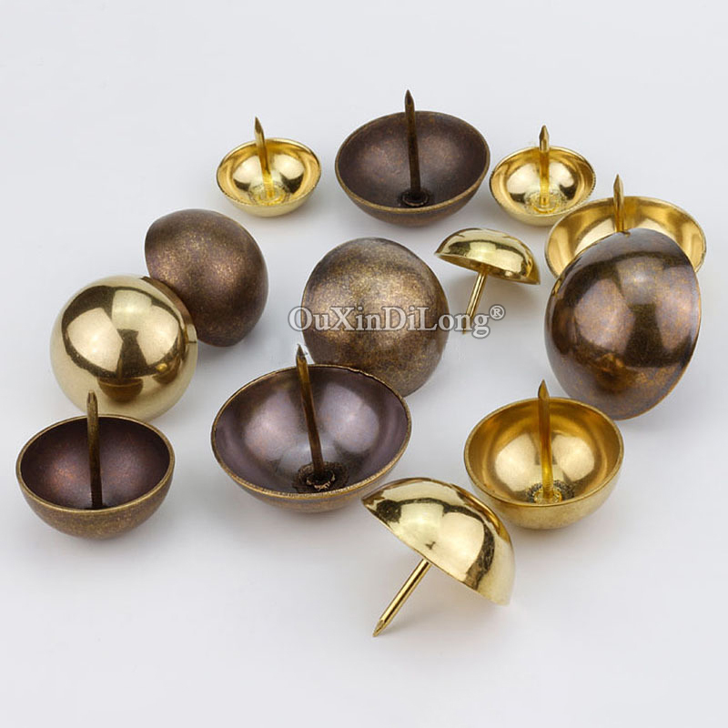 레트로 빈티지 10개 세트 앤틱 황동 장식용 가구 못/ - Furniture Upholstery Hardware 리뷰 및 가격