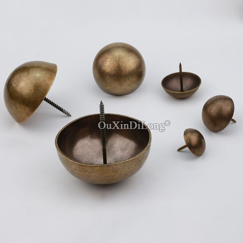 레트로 빈티지 10개 세트 앤틱 황동 장식용 가구 못/ - Furniture Upholstery Hardware 리뷰 및 가격