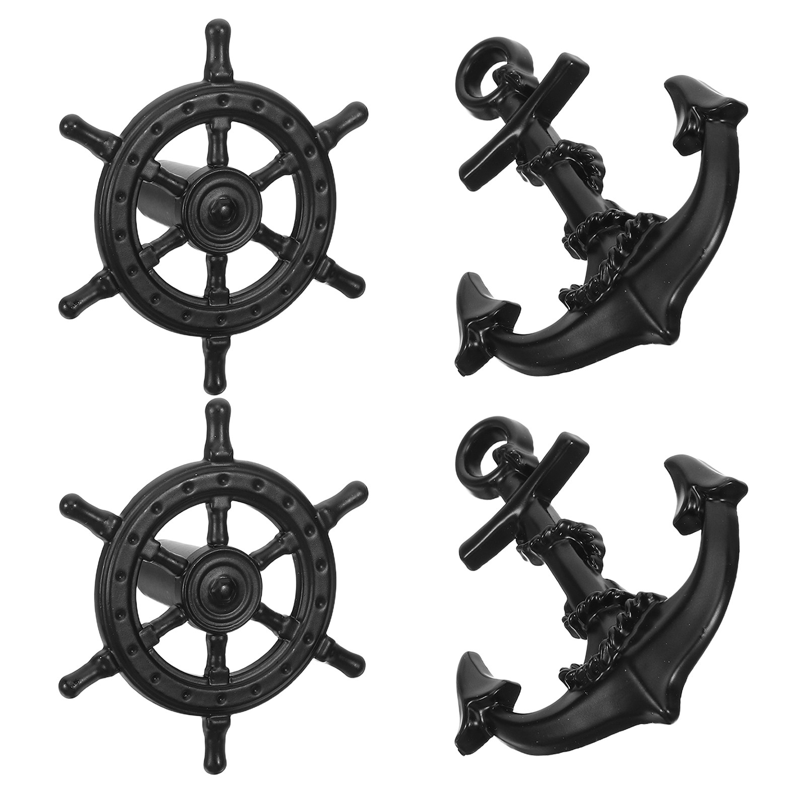 4개입 블랙 빈티지 서랍 손잡이, 해양 앵커 휠 디자인 - Restoration Hardware Furniture Used 리뷰 및 가격