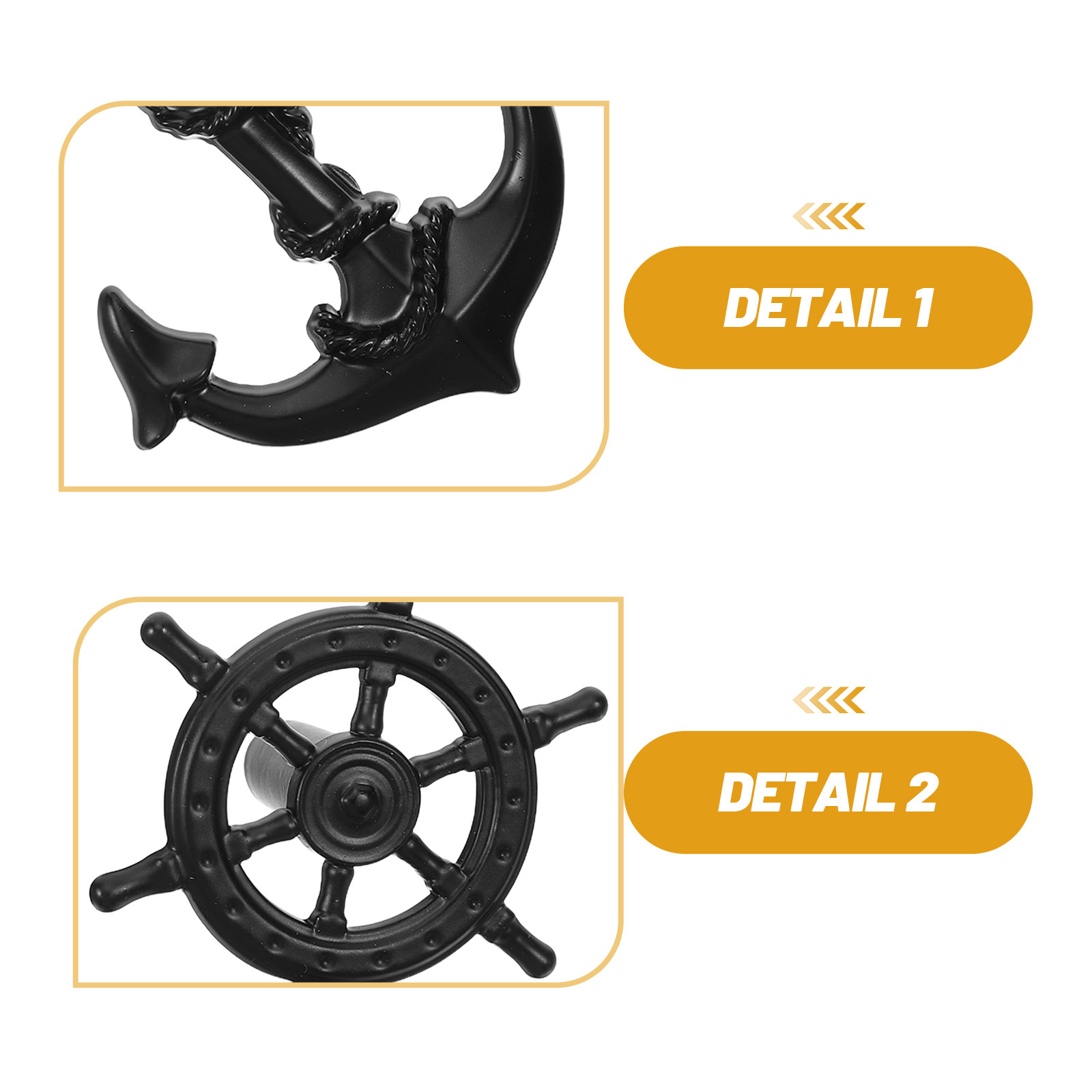 4개입 블랙 빈티지 서랍 손잡이, 해양 앵커 휠 디자인 - Restoration Hardware Furniture Used 리뷰 및 가격