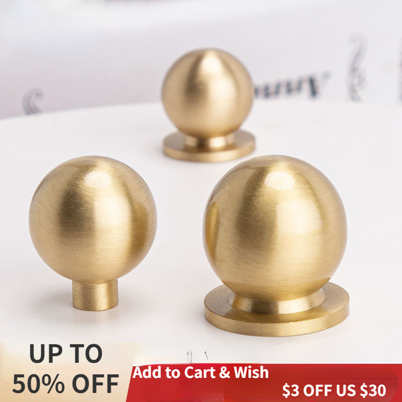 홈 옷장 문 손잡이 원형 황동 손잡이 앤틱 캐비닛 서랍 - Furniture Hardware Brass 리뷰 및 가격