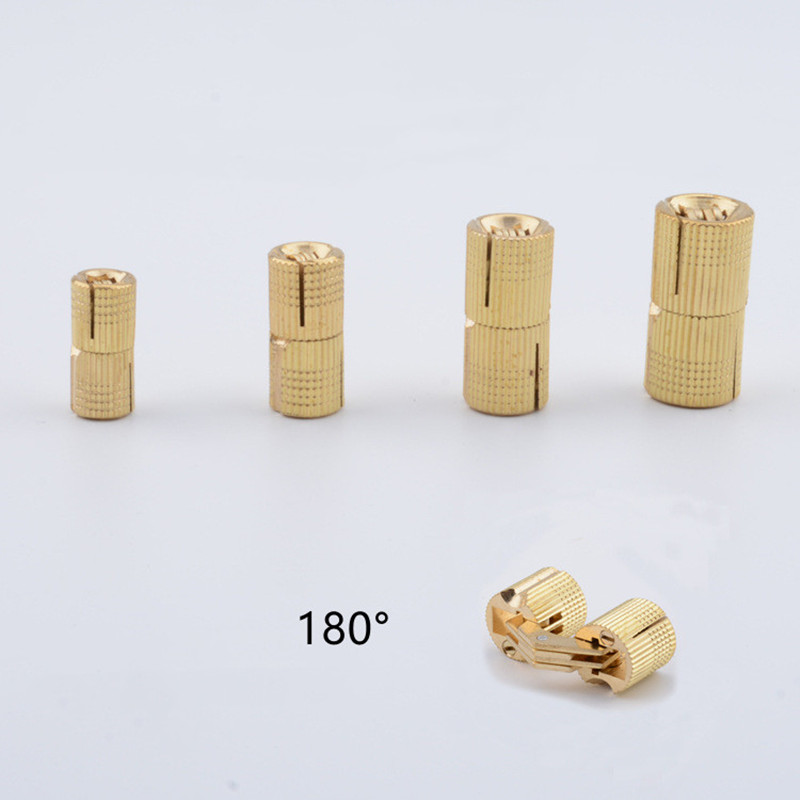 2pcs 구리 배럴 경첩 원통형 숨겨진 캐비닛 숨겨진  - Furniture Hardware Brass 리뷰 및 가격