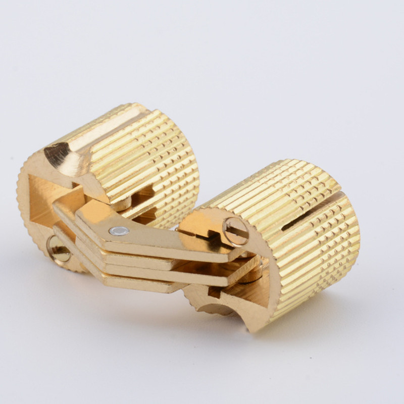 2pcs 구리 배럴 경첩 원통형 숨겨진 캐비닛 숨겨진  - Furniture Hardware Brass 리뷰 및 가격
