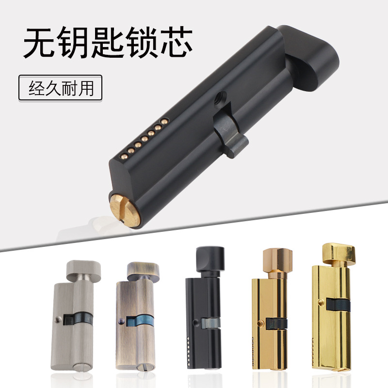 실내 단단한 나무 문 황동 열쇠가없는 잠금 코어 욕실  - Furniture Hardware Tools 리뷰 및 가격