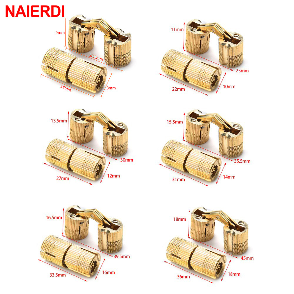 Naierdi 구리 황동 가구 경첩 8-18mm 원통형 - Furniture Hardware Brass 리뷰 및 가격