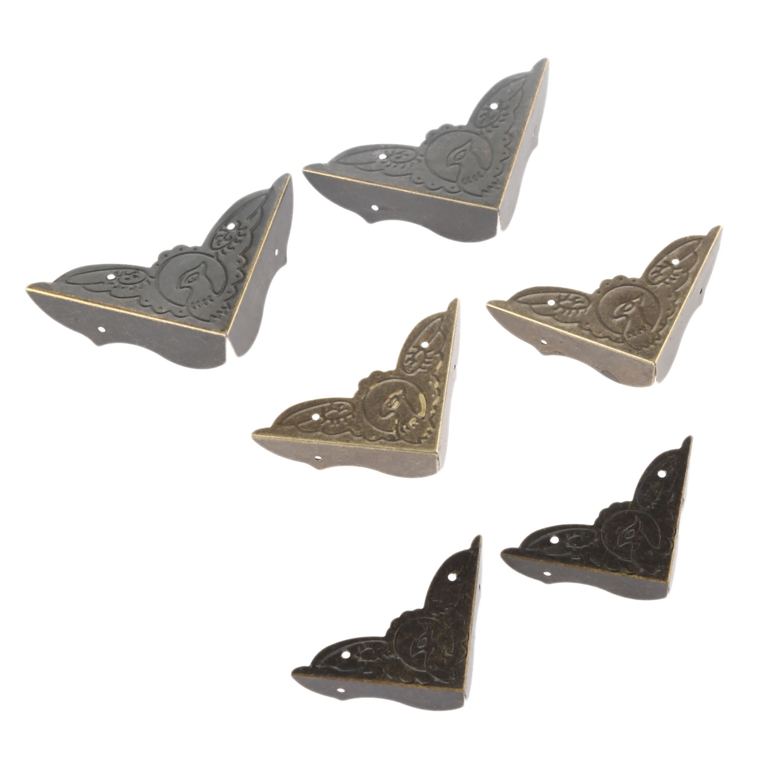 4Pcs 골동품 황동 코너 브래킷 쥬얼리 케이스 나무  - Furniture Hardware Brass 리뷰 및 가격
