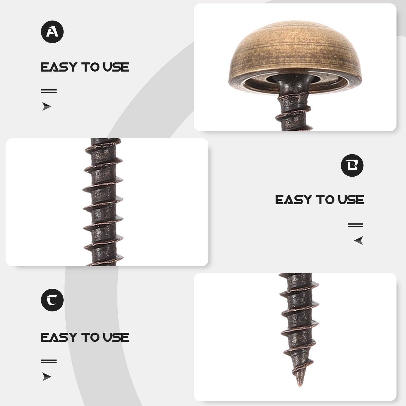 8pcs 13mm 황동 황동 나사 컬러 실내 장식품 나 - Furniture Upholstery Hardware 리뷰 및 가격