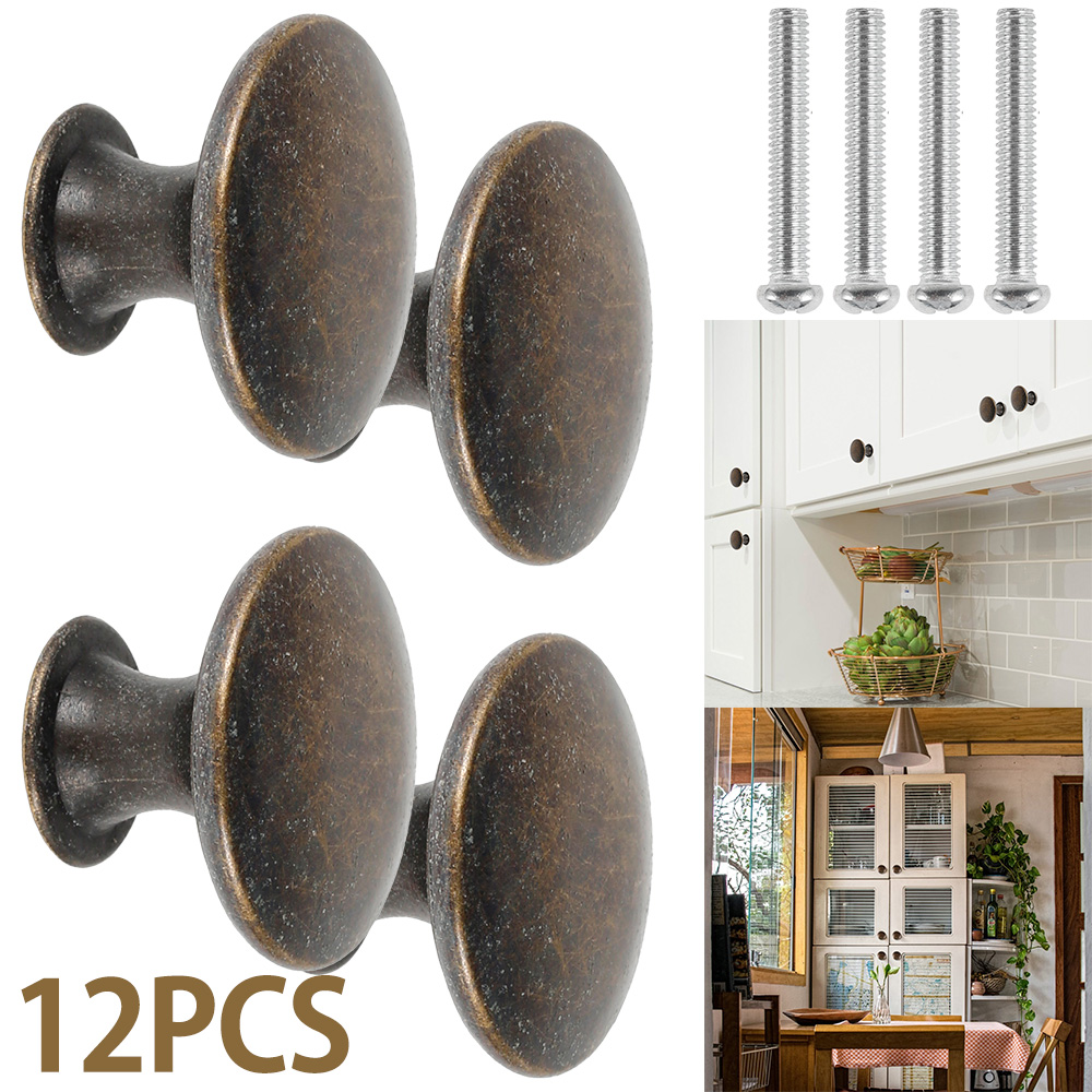 12PCS 레트로 풀 핸들 브론즈 톤 합금 주방 서랍  - Furniture And Kitchen Hardware Fitting 리뷰 및 가격